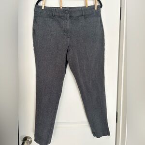LOFT Gray Skinny Stretch Trousers